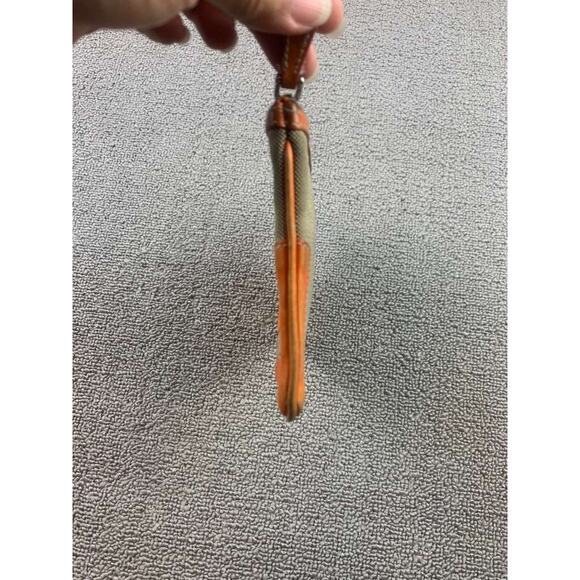 Authentic Prada Jacquard Pouch in Orange Brown Canvas and Leather Rare - Picture 5 of 16